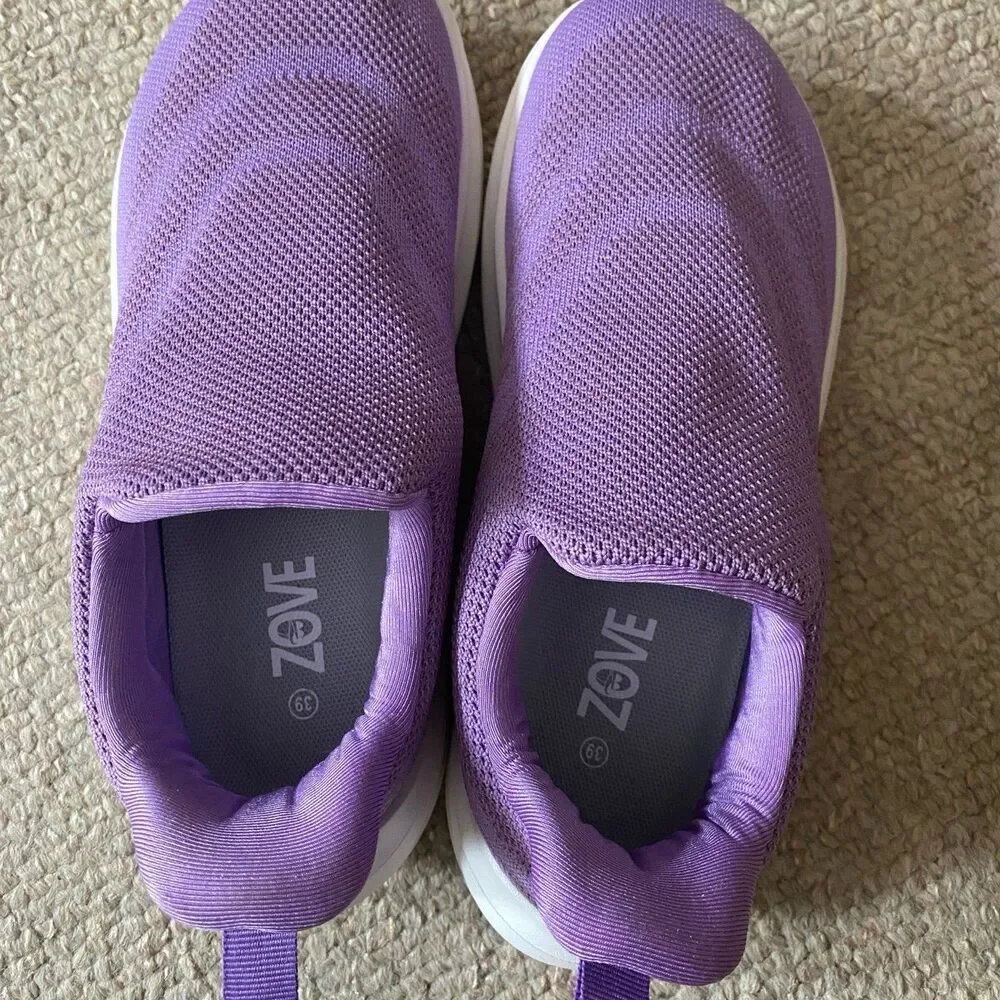 Zove Women Tennis Shoes Wide Toe Breathable Gym Workout Shoes Sz 8.5 NWT slip on